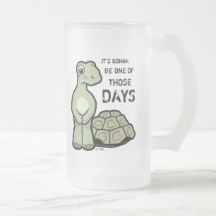 Een van die dagen klettenschildpad matglas bierpul