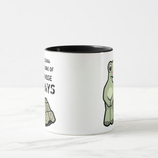 Een van die dagen klettenschildpad mok (Midden)