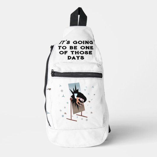 Een van die dagen Print Cut Sew Sling Bag (Voorkant)