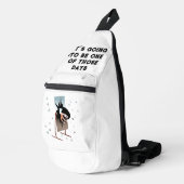 Een van die dagen Print Cut Sew Sling Bag (Rechterhoek)