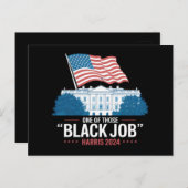 Een van die zwarte banen Harris 2024 Briefkaart (Voorkant / Achterkant)
