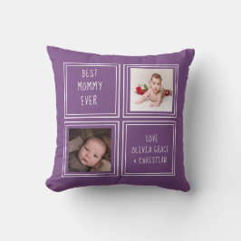Een van een soort twee fotosjabloon gepersonalisee kussen