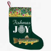 Een-van-een-soort-vliegende Joy Brown-forel Kleine Kerstsok (Voorkant)