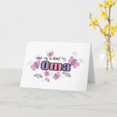 Één van een Vriendelijke Oma Kaart (Gele Bloem)