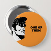 EEN VAN HEN RONDE BUTTON 4,0 CM (Voorkant /achterkant)