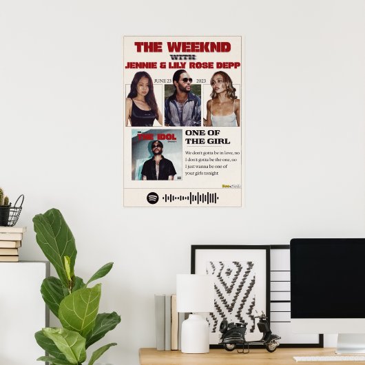 Een van het meisje poster (Thuiskantoor)