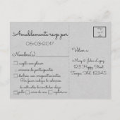 Eén van mijn soep vind je~Scripts~Spaans~RSVP Uitnodiging Briefkaart (Achterkant)