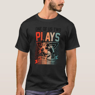 Een van ons twee speelt beter dan jij Football Jok T-shirt