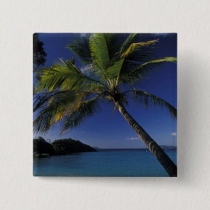 Een van 's werelds beste stranden; Trunk Bay op Vierkante Button 5,1 Cm