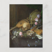 Een Vanitas leeft nog steeds met een Nautilus en e Briefkaart (Voorkant)