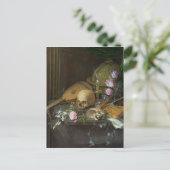 Een Vanitas leeft nog steeds met een Nautilus en e Briefkaart (Staand voorkant)