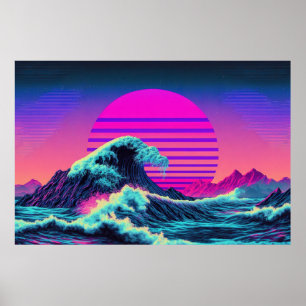 Een Vaporwave-gesprek met de Majesteit van de Ocea Poster