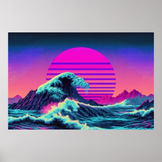 Een Vaporwave-gesprek met de Majesteit van de Ocea Poster (Voorkant)