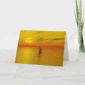 Een varende boot kaart (Voorkant)