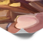 Een varken in de Sterrennacht Poster (Hoek)