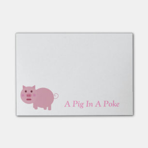 Een varken in een Poke Post Post-it® Notes