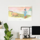 Een varken poster (Thuiskantoor)