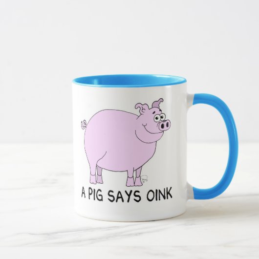 Een varken zegt Oink Mok (Rechts)