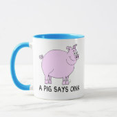 Een varken zegt Oink Mok (Links)
