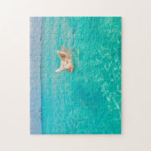 Een varken zwemt in de Bahama's. Legpuzzel (Verticaal)