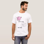 een varkensvlees eten tofu t-shirt (Voorkant volledig)