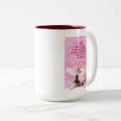 Een varkentje gelooft in tweekleurige koffie-Mok Tweekleurige Koffiemok (Voorkant rechts)