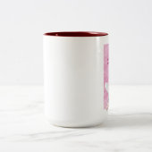 Een varkentje gelooft in tweekleurige koffie-Mok Tweekleurige Koffiemok (Center)