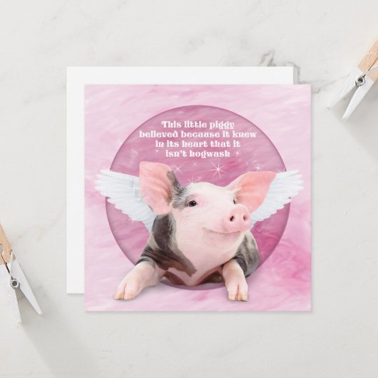 Een varkentje gelooft Kaart (Voorkant / Achterkant in situ)