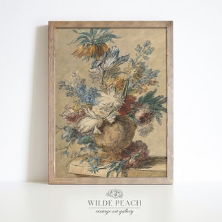 Een Vase Bouquet van  schilderij van de Veerbloem Poster