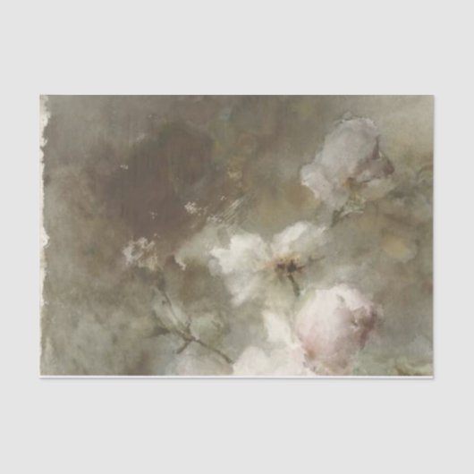 Een Vase met Rozen van Margaretha Roosenboom Tissuepapier (Voorkant)