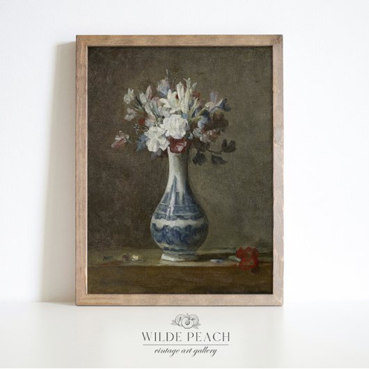Een Vase van bloemen  schilderij van Jean-Baptist Poster