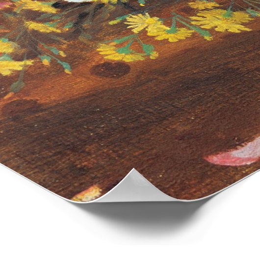 Een Vase van het Poster van Bloemen (Hoek)