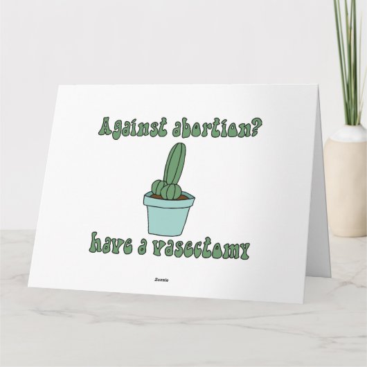 Een vasectomie ondergaan kaart (Achterkant)