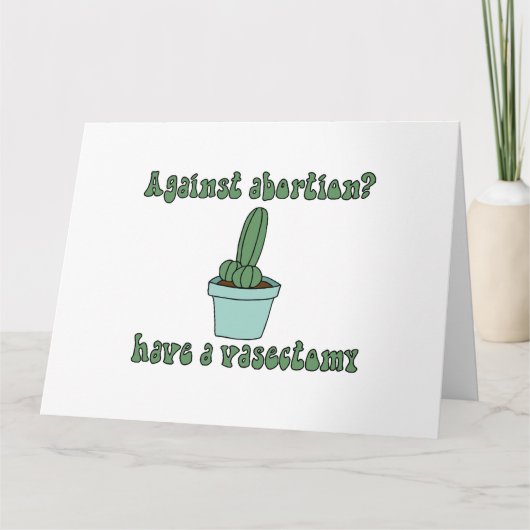 Een vasectomie ondergaan kaart (Voorkant)