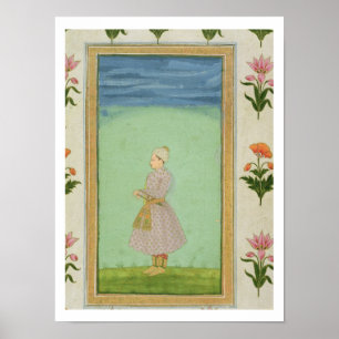 Een vast figuur van een jongen met een juwelen dol poster