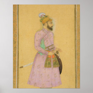 Een vast figuur van een Mughal prins uit het Klein Poster