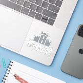 Een vaste burcht is onze God Sticker (Laptop met iPhone)
