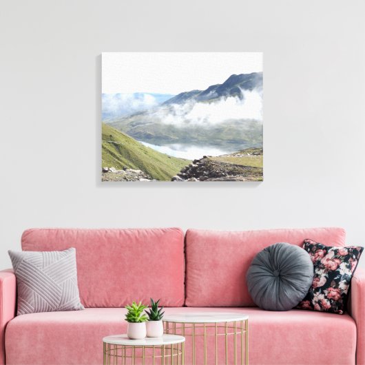 Een vastgelegd moment in Snowdonia Canvas Afdruk (Insitu (Woonkamer))