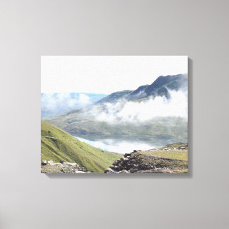 Een vastgelegd moment in Snowdonia Canvas Afdruk