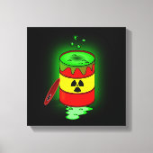 Een vat giftig afval. canvas afdruk (Voorkant)