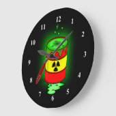 Een vat giftig afval. grote klok (Hoek)