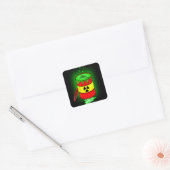 Een vat giftig afval. vierkante sticker (Envelop)