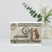 Een veeleisende ontmoeting bij een draaiend wiel briefkaart (Staand voorkant)