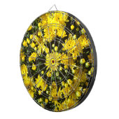 Een veelheid van gele mama's dartbord (Voorkant Rechts)