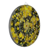 Een veelheid van gele mama's dartbord (Voorkant Links)