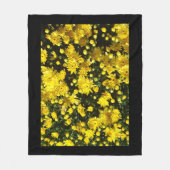 Een veelheid van gele mama's fleece deken (Voorkant)