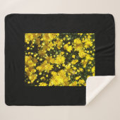 Een veelheid van gele mama's sherpa deken (Voorkant (horizontaal))