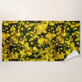 Een veelheid van gele mama's strandlaken