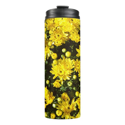 Een veelheid van gele mama's thermosbeker (Voorkant)