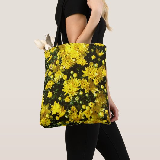 Een veelheid van gele mama's tote bag (Dichtbij)